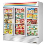 True GDM-72F-HC~TSL01 - Freezer Merchandiser, three-section, (3) glass hinged door, powder coated